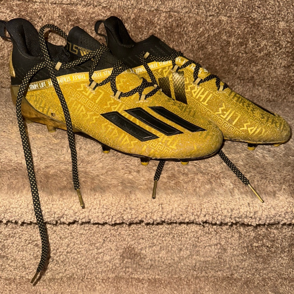 Adidas Black and Yellow Cleats